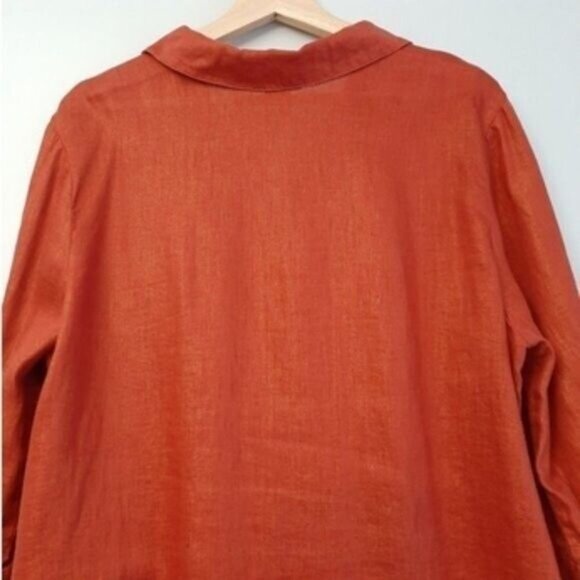 ROSANNA 100% Linen Button Down Shirt PLUS Sz 1X - Picture 7 of 10